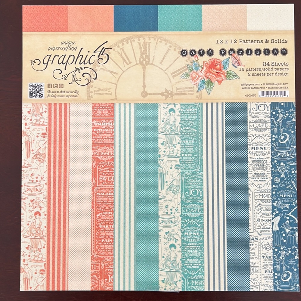 Graphic 45 Café Parisian Collection, bundle of 3 - Picture 2 of 9